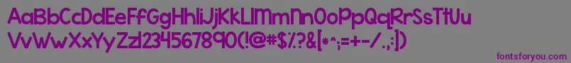Kgwhattheteacherwants Font – Purple Fonts on Gray Background