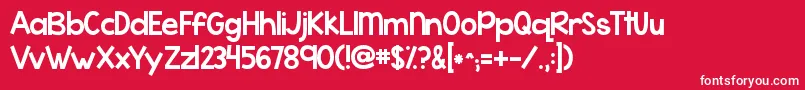 Kgwhattheteacherwants Font – White Fonts on Red Background