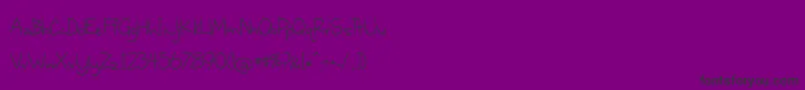 Fonte WhereStarsShineTheBrightest – fontes pretas em um fundo violeta