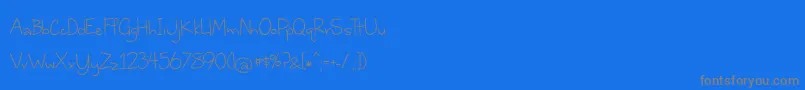 WhereStarsShineTheBrightest-Schriftart – Graue Schriften auf blauem Hintergrund