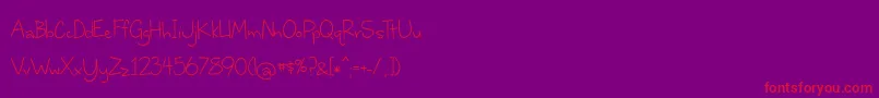 WhereStarsShineTheBrightest-Schriftart – Rote Schriften auf violettem Hintergrund