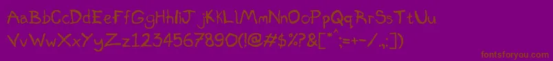 Czcionka Dontmix – brązowe czcionki na fioletowym tle