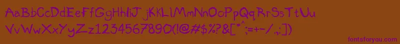 Dontmix Font – Purple Fonts on Brown Background