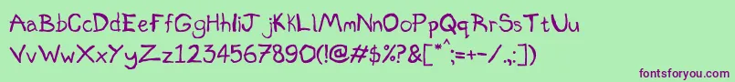 Dontmix Font – Purple Fonts on Green Background