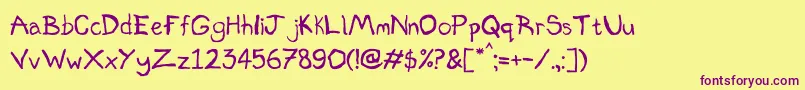 Dontmix Font – Purple Fonts on Yellow Background