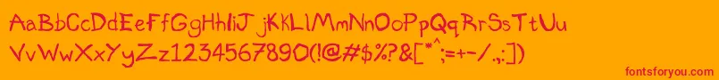 Dontmix Font – Red Fonts on Orange Background