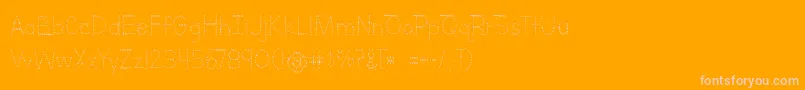 LettersForLearnersLinedDots-Schriftart – Rosa Schriften auf orangefarbenem Hintergrund