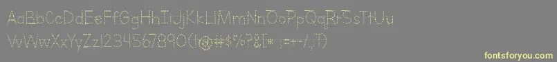 More about LettersForLearnersLinedDots Font LettersForLearnersLinedDots Font – Yellow Fonts on Gray Background