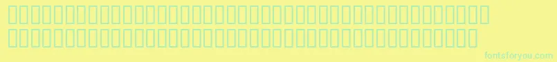 フォントFish2Bold – 黄色い背景に緑の文字