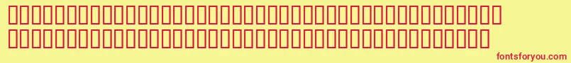 Fish2Bold-fontti – punaiset fontit keltaisella taustalla