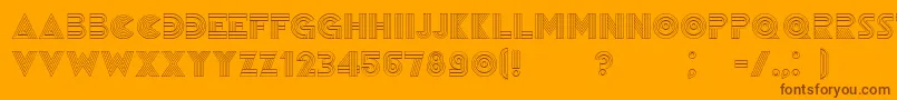 Remained Font – Brown Fonts on Orange Background