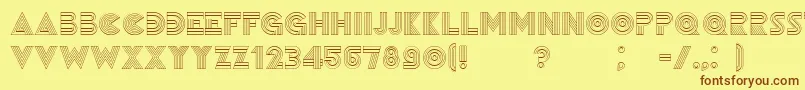 Remained Font – Brown Fonts on Yellow Background