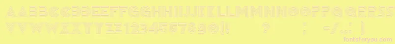 Remained Font – Pink Fonts on Yellow Background