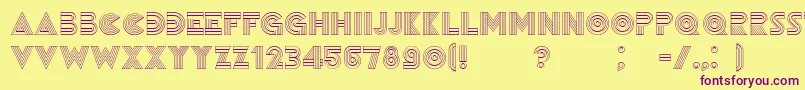Remained Font – Purple Fonts on Yellow Background