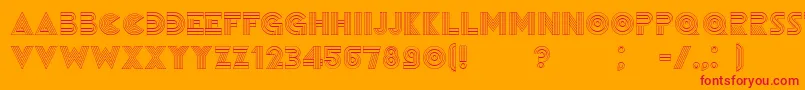 Remained Font – Red Fonts on Orange Background