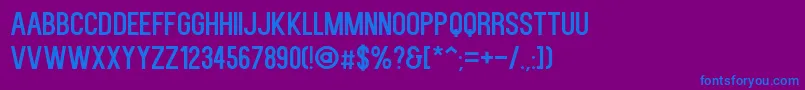 KenzoRegular-Schriftart – Blaue Schriften auf violettem Hintergrund