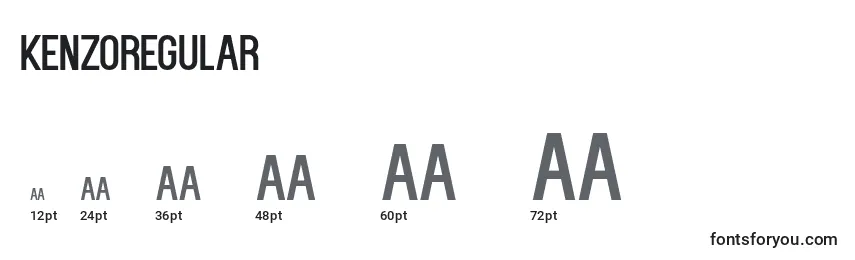 KenzoRegular Font Sizes