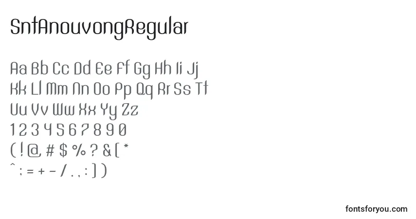 Czcionka SntAnouvongRegular (104454) – alfabet, cyfry, specjalne znaki