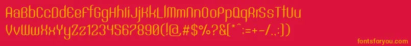 Шрифт SntAnouvongRegular – оранжевые шрифты на красном фоне