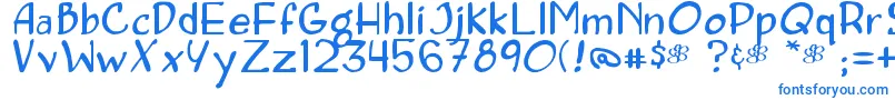 フォントConcetta – 白い背景に青い文字