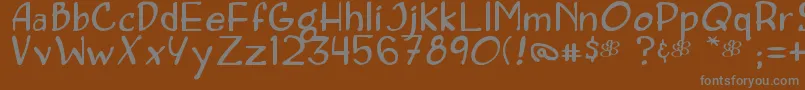 Шрифт Concetta – серые шрифты на коричневом фоне
