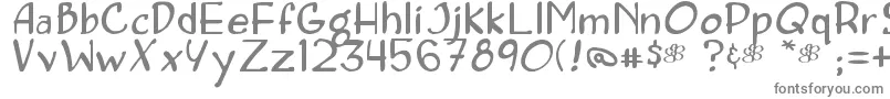 Concetta-fontti – harmaat kirjasimet valkoisella taustalla