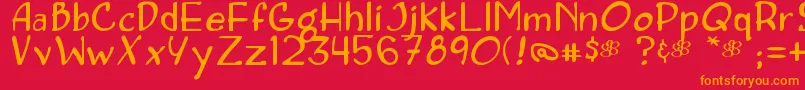 Concetta Font – Orange Fonts on Red Background