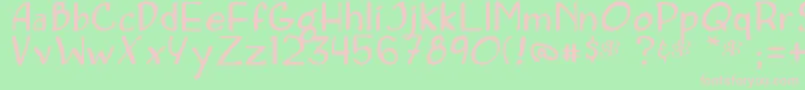 Шрифт Concetta – розовые шрифты на зелёном фоне