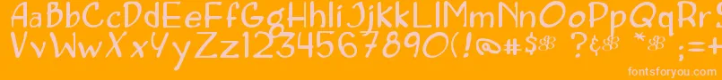 Concetta Font – Pink Fonts on Orange Background