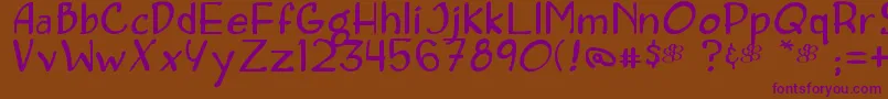 Шрифт Concetta – фиолетовые шрифты на коричневом фоне