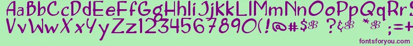 Шрифт Concetta – фиолетовые шрифты на зелёном фоне