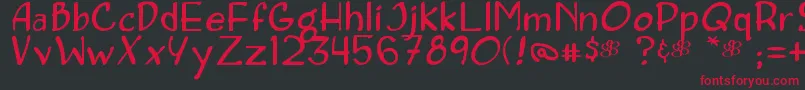 Concetta Font – Red Fonts on Black Background