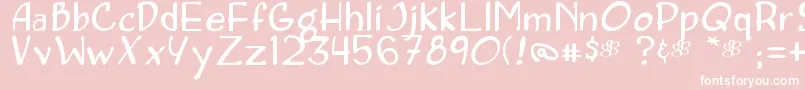 Concetta-Schriftart – Weiße Schriften auf rosa Hintergrund