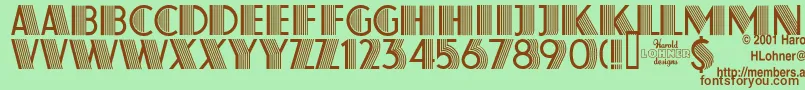 Шрифт Farouk – коричневые шрифты на зелёном фоне