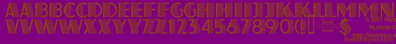 Шрифт Farouk – коричневые шрифты на фиолетовом фоне