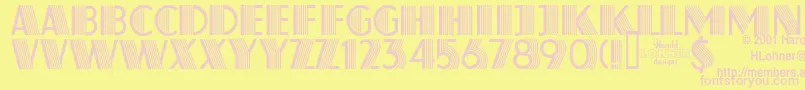 Farouk Font – Pink Fonts on Yellow Background