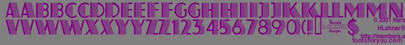 Шрифт Farouk – фиолетовые шрифты на сером фоне