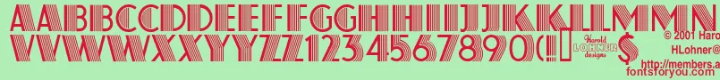 Farouk Font – Red Fonts on Green Background