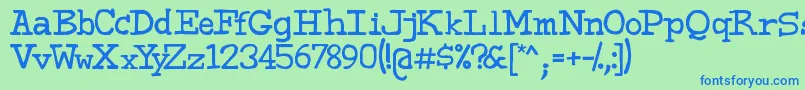 Sweeep Font – Blue Fonts on Green Background