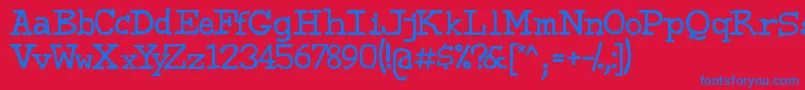 Sweeep Font – Blue Fonts on Red Background