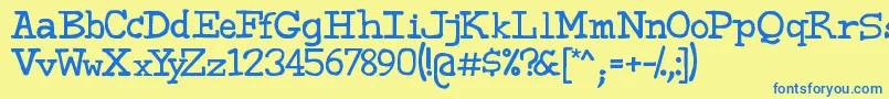 Sweeep Font – Blue Fonts on Yellow Background