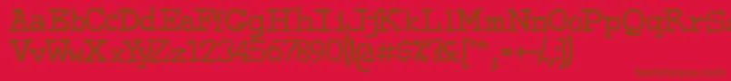 Police Sweeep – polices brunes sur fond rouge