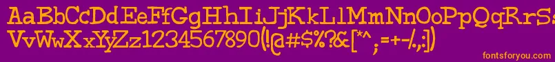 Sweeep Font – Orange Fonts on Purple Background