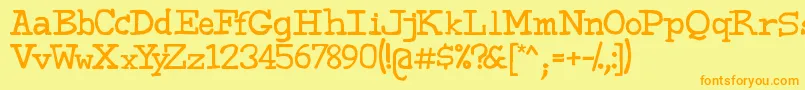 Sweeep Font – Orange Fonts on Yellow Background