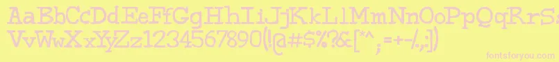 Sweeep Font – Pink Fonts on Yellow Background