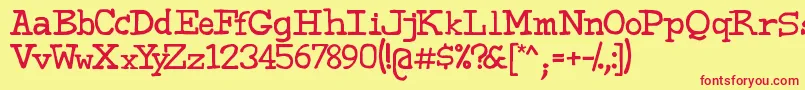 Sweeep Font – Red Fonts on Yellow Background