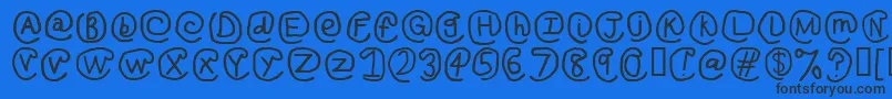 AtSignRegular Font – Black Fonts on Blue Background