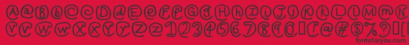 AtSignRegular Font – Black Fonts on Red Background