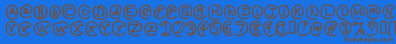 AtSignRegular Font – Brown Fonts on Blue Background