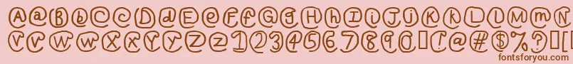 AtSignRegular Font – Brown Fonts on Pink Background